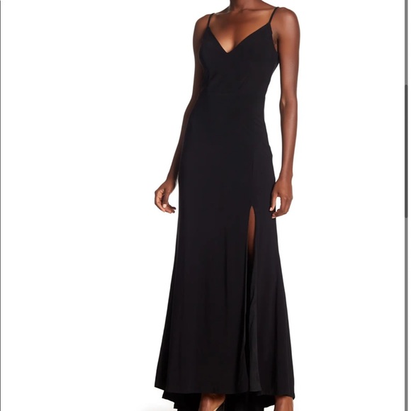 princess polly baby blue dress Women's Black Bridesmaid Dresses main image 0